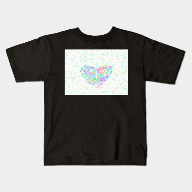 Pastel Heart Kids T-Shirt by jillnightingale